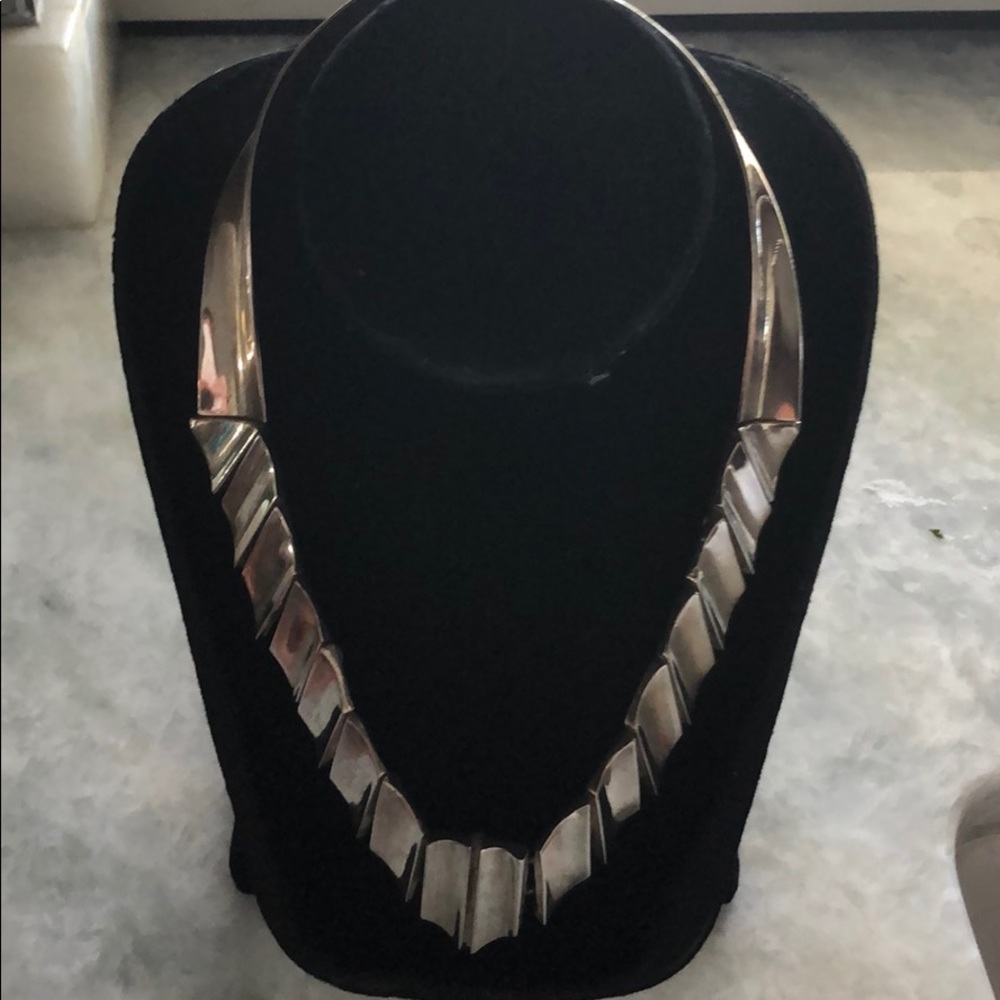 Vintage Taxco Mexico sterling necklace heavy 177 g